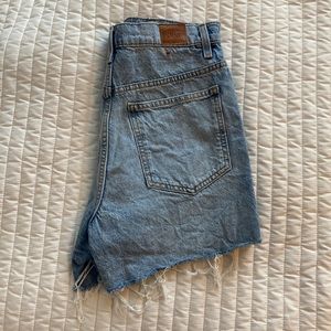 BDG blue denim shorts